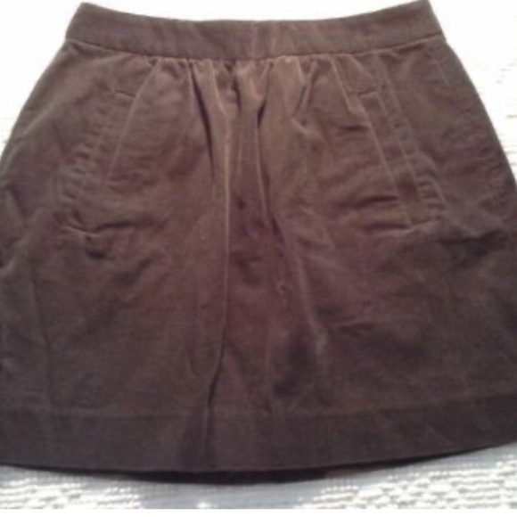 J.Crew Corduroy Mini Skirt | Brown | Side Pockets | Fall Classic Size 6 - Picture 5 of 10